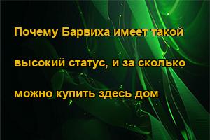 Почему Барвиха имеет такой высокий статус, и за сколько можно купить здесь дом