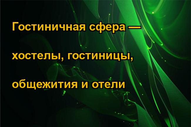 Гостиничная сфера — хостелы, гостиницы, общежития и отели